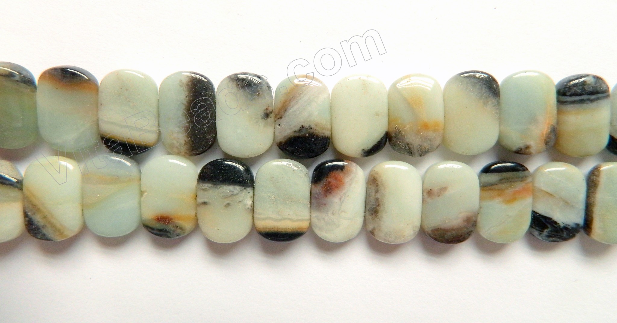 Double drilled hot sale gemstone beads